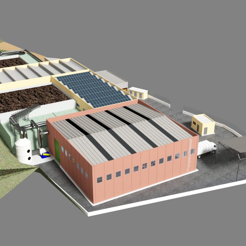 Integrated M.S.W treatment plant