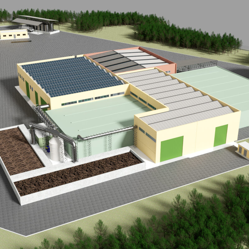 Integrated M.S.W treatment plant