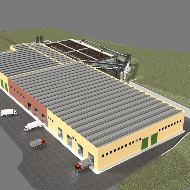 Integrated M.S.W treatment plant