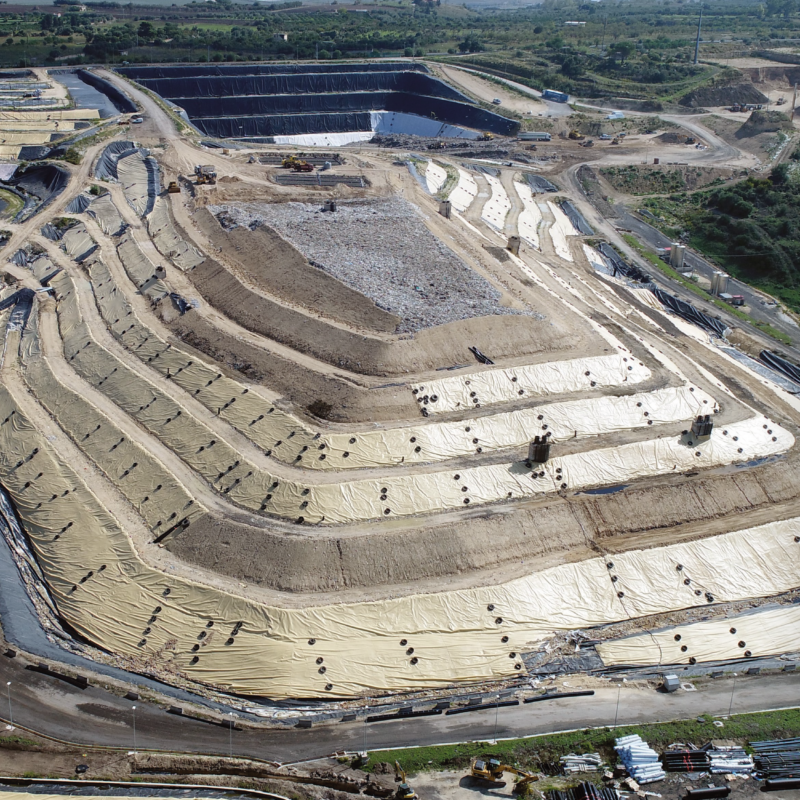 Landfill for non-hazardous waste construction of “A” and “B” basins in Lentini