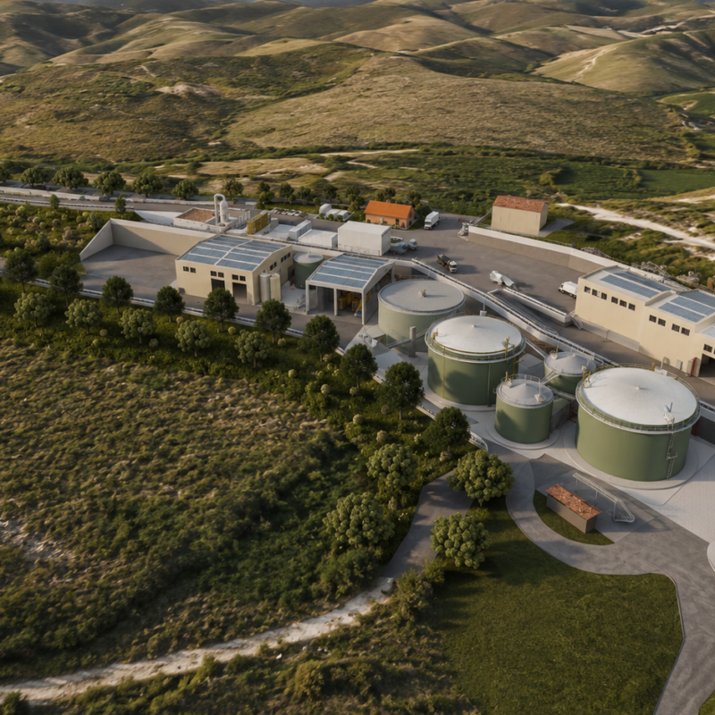 Anaerobic treatment plant for the organic fraction of municipal solid waste for the production of biomethane – Municipality of Fermo